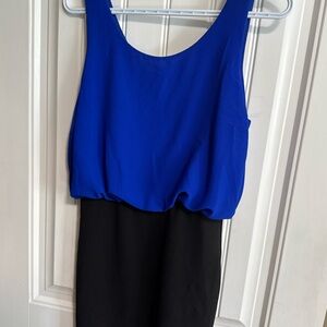 Chocolate Blue and Black Mini Dress